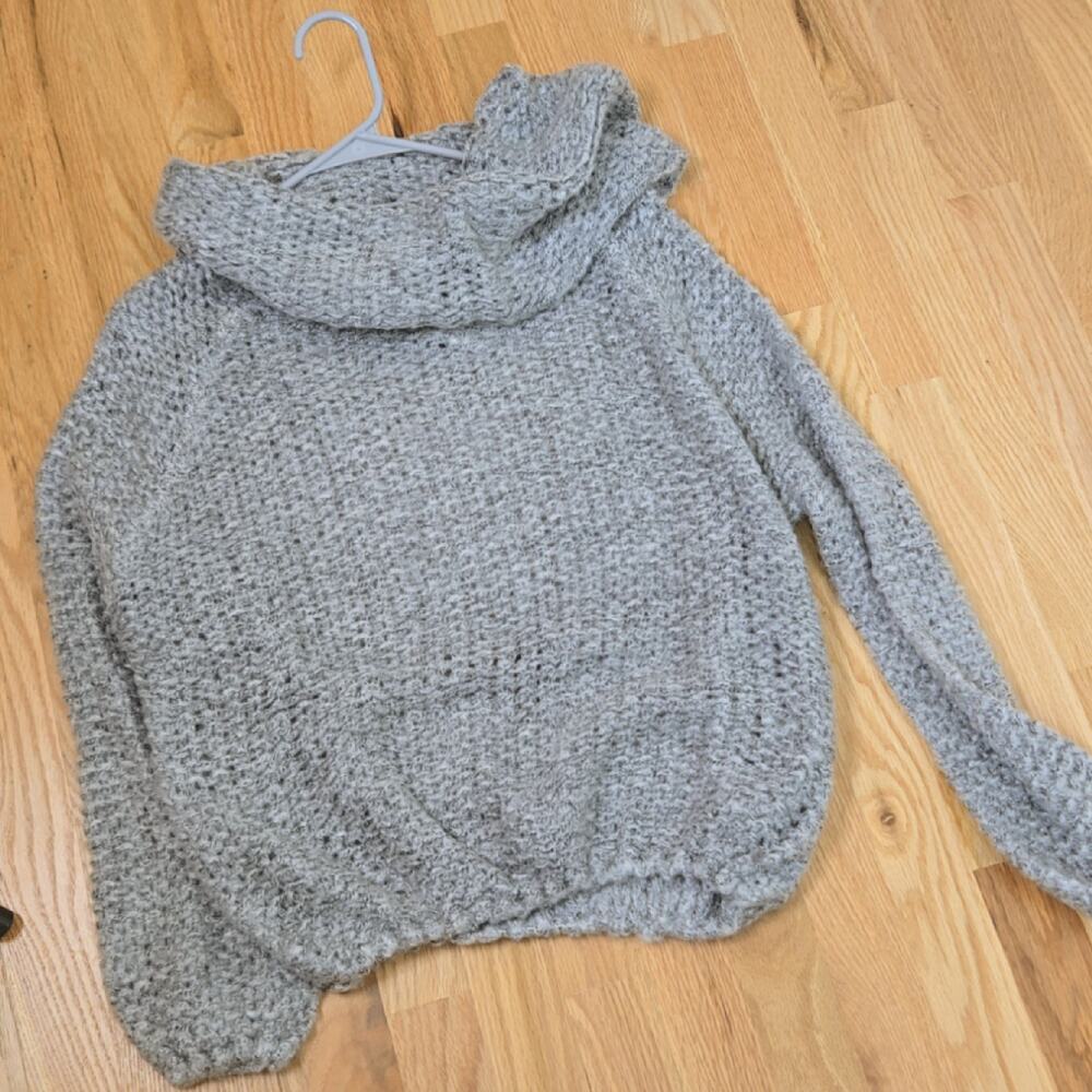 Debut cowl neck sweater gray size M
